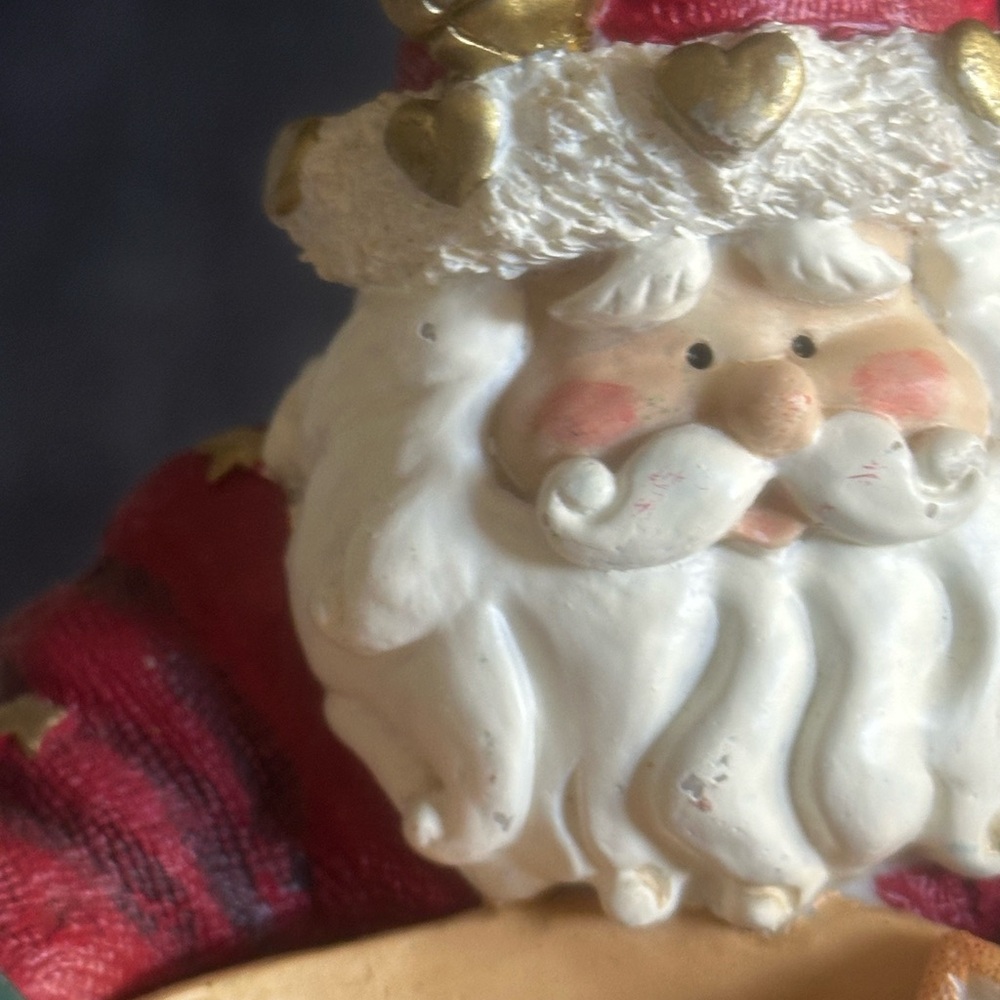SANTA CLAUS HOLDING A PLATE WITH CHRISTMAS COOKIES - Picture 8 of 9